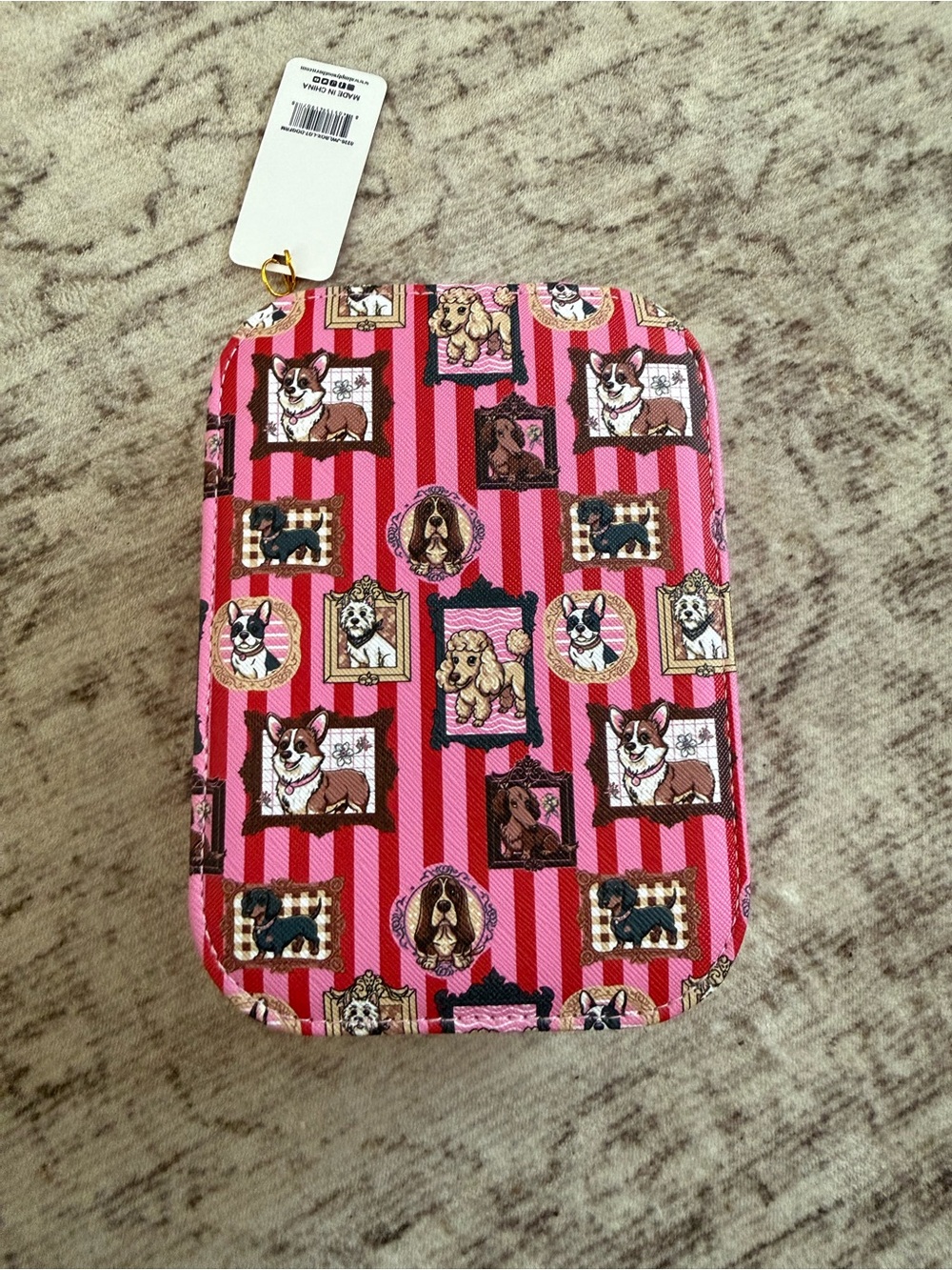 Simply Southern Pink Striped Dog Light Up Jewelry Case